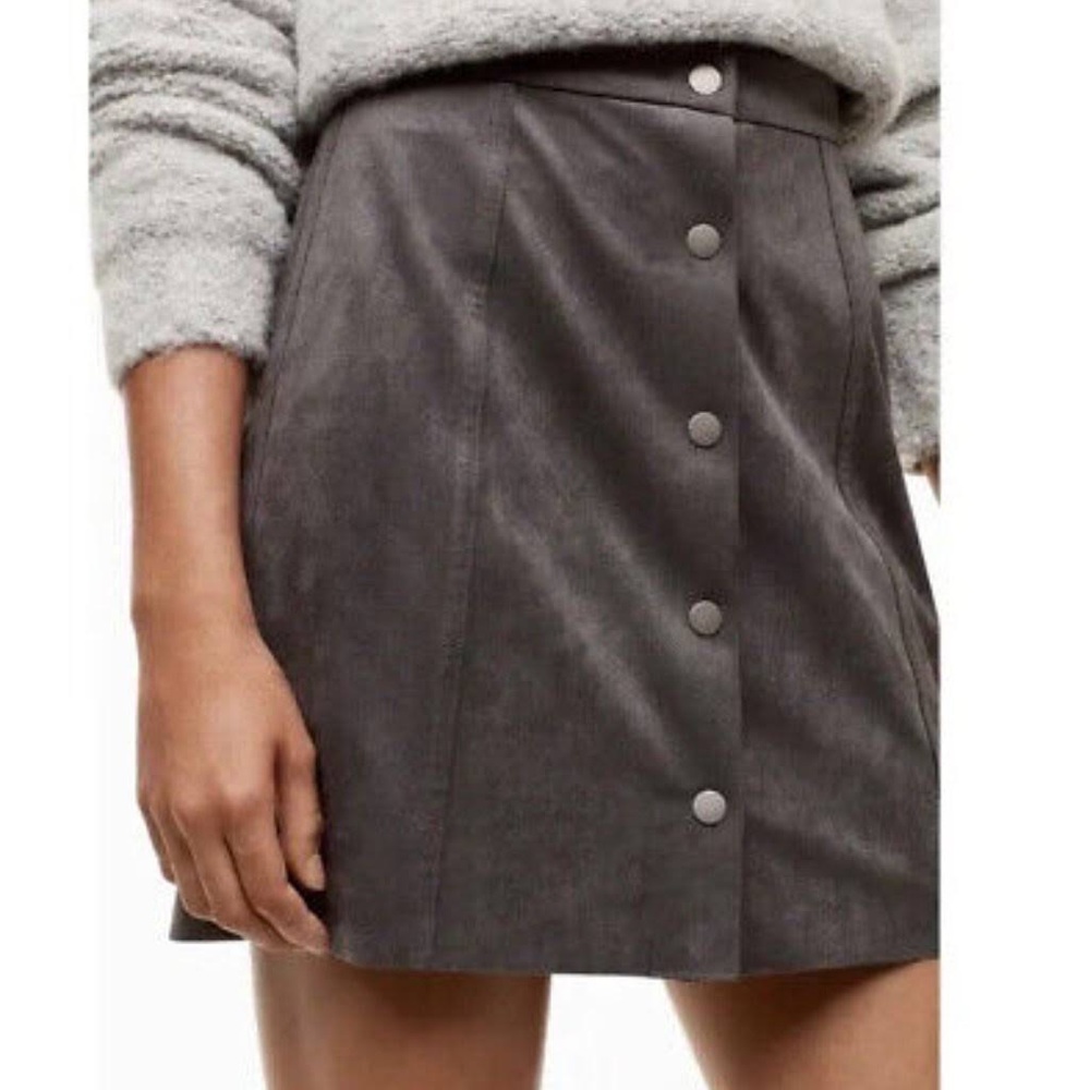 Wilfred Free suede button up skirt